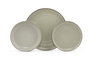Hermia MOD18Y2730P03 Vajilla de Porcelana Verde 18 Piezas - Apta para Microondas y Lavavajillas